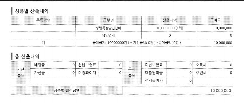 산출내역